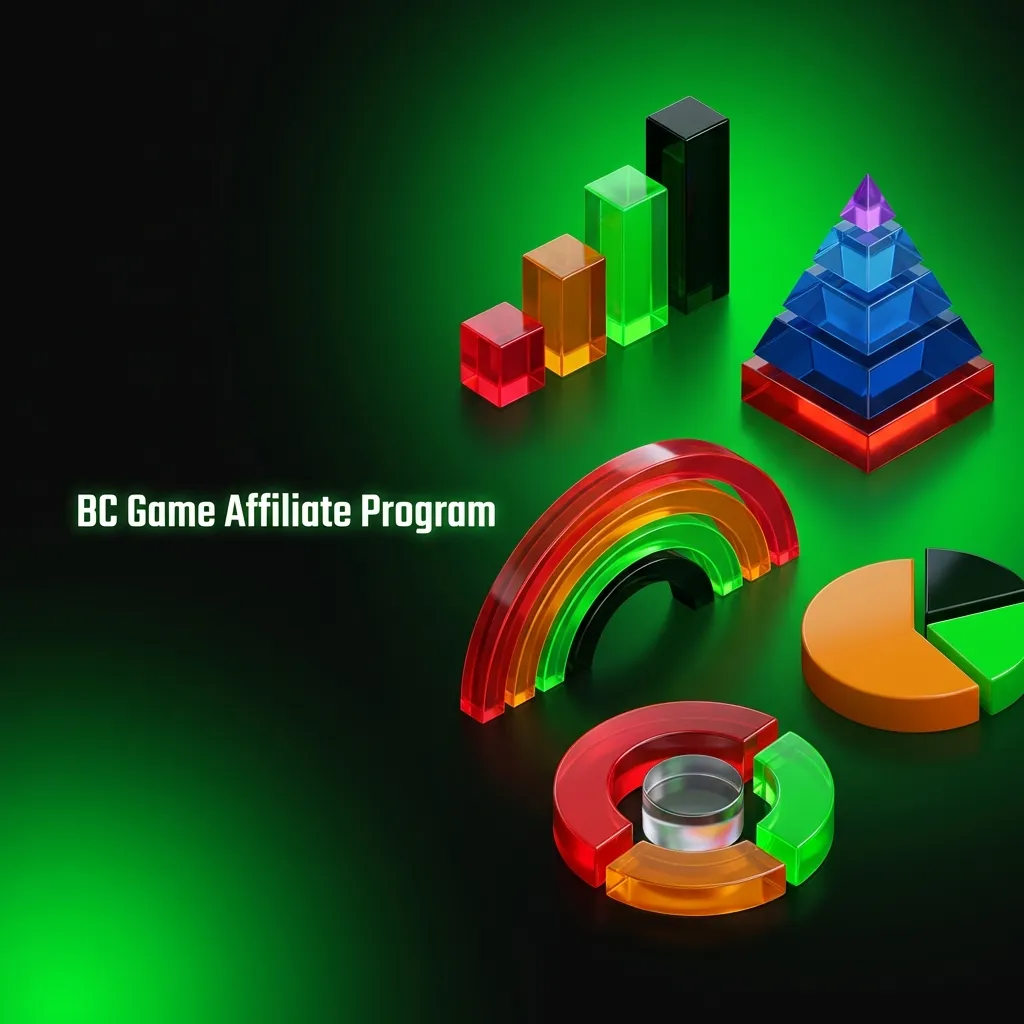 BC Game affiliate program dashboard showing revenue share rates, commission structure, and marketing tools for partners