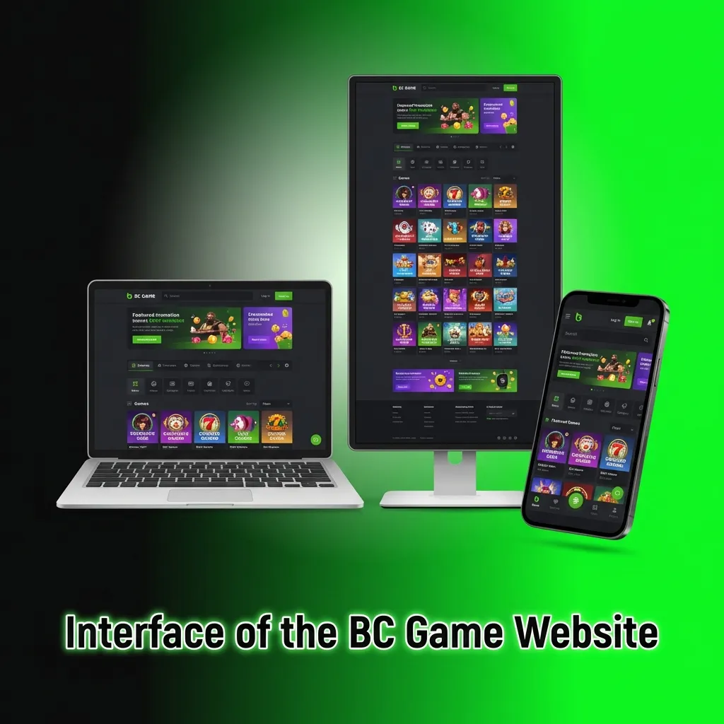 BC Game website homepage showing navigation menu with Sports, Live Casino, Slots, Promotions, and VIP sections